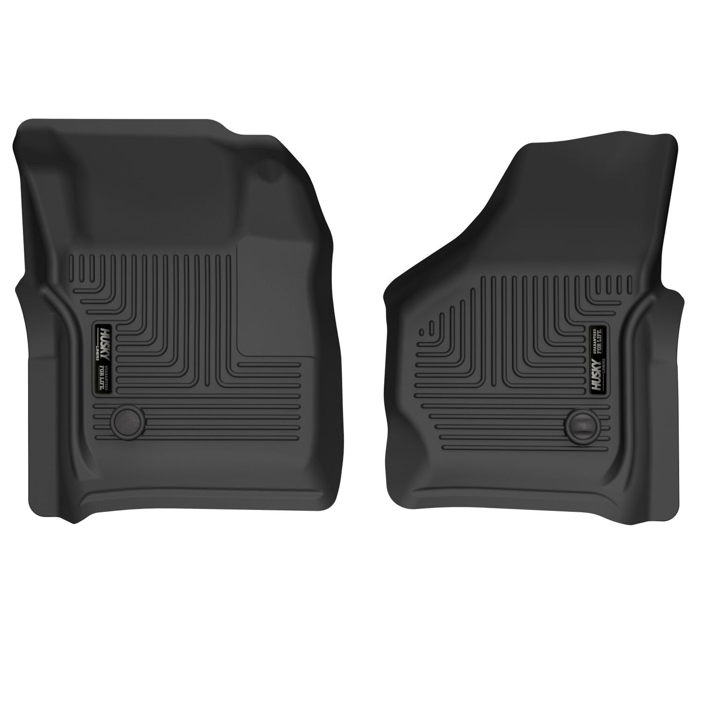 Husky Liners | X-act Contour Front Floor Liners For 1999-2007 F-250/F-350 Super Duty Husky Liners | 51791, black rubber mats