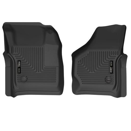 Husky Liners | X-act Contour Front Floor Liners For 1999-2007 F-250/F-350 Super Duty Husky Liners | 51791, black rubber mats