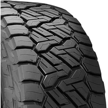Close-up of Nitto Tires | Recon Grappler AT tread showcasing its versatile pattern for off-road and on-road performance.