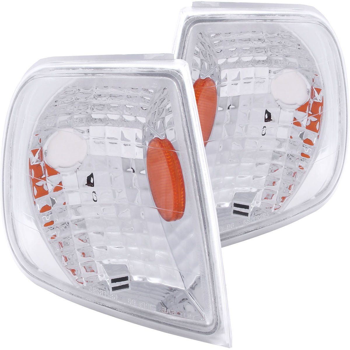 ANZO USA ZUKT_521012 Anzo ZUKT_521012 Cornering Light Assembly Euro Clear Lens Chrome
