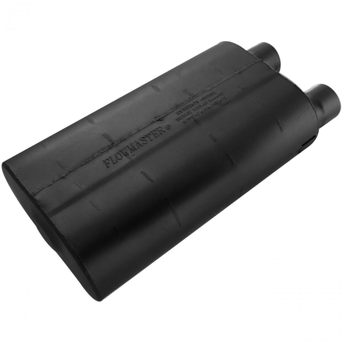 FLOWMASTER 80 Series Chambered Muffler 80 Series Crossflow 2.50 Offset In 2.50 Same Side Out Aggressive Sound