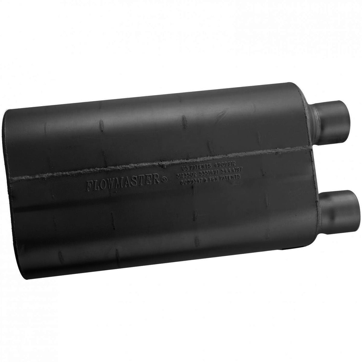 FLOWMASTER 80 Series Chambered Muffler 80 Series Crossflow 2.50 Offset In 2.50 Same Side Out Aggressive Sound