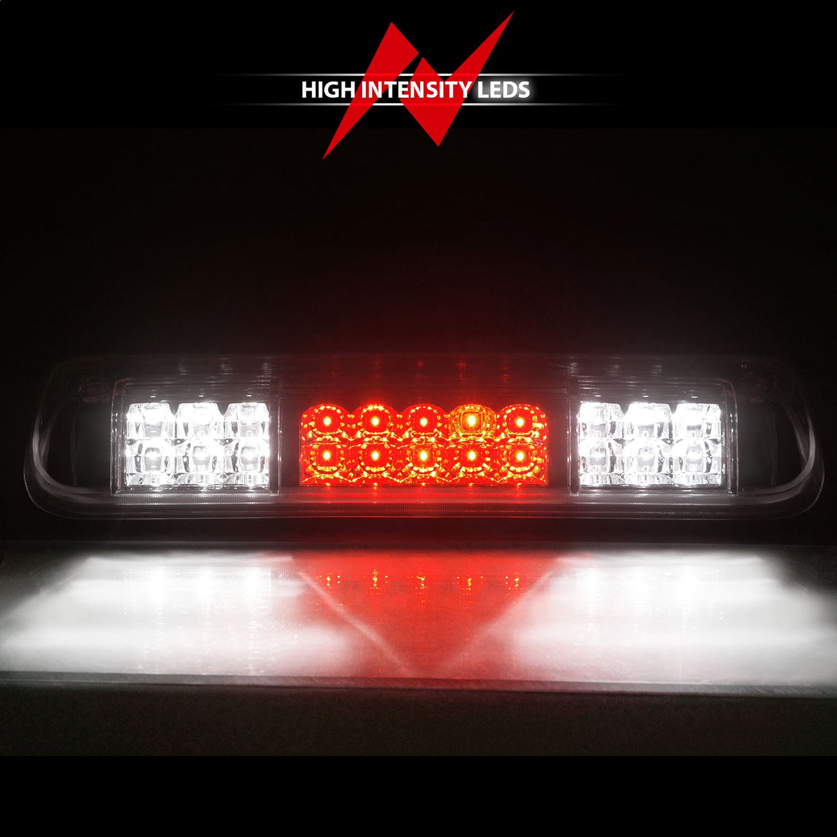 ANZO USA ZUKT_531088 Anzo ZUKT_531088 Third Brake Light Assembly LED Clear Lens Chrome