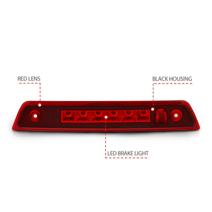 ANZO USA ZUKT_531108 Anzo ZUKT_531108 Third Brake Light Assembly LED Red Lens for Fits