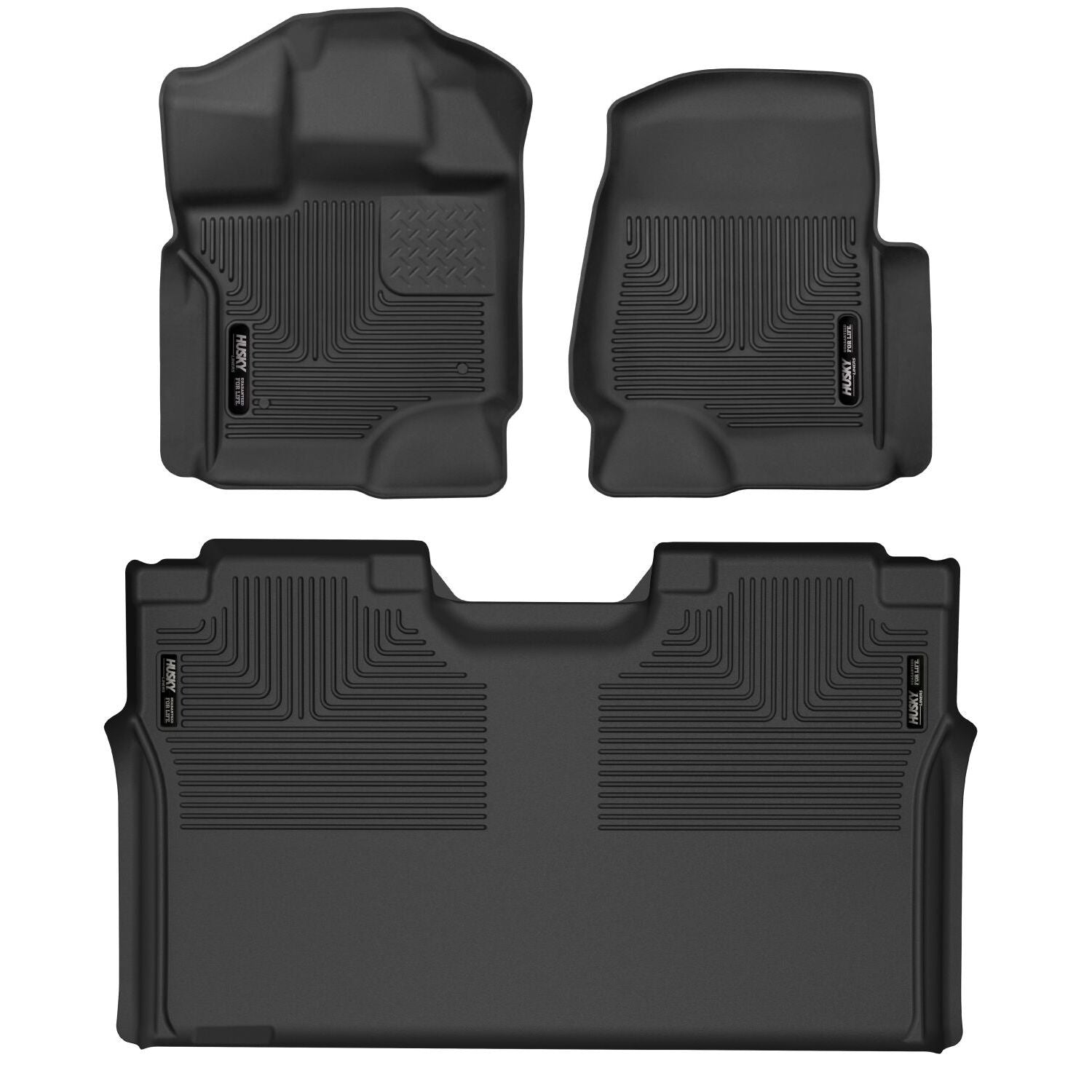 Husky Liners | X-act Contour Front & 2nd Seat Floor Liners For 2015-2024 F-150 Lightning Husky Liners | 53498 set.