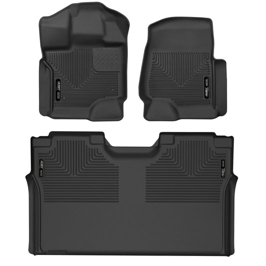 Husky Liners | X-act Contour Front & 2nd Seat Floor Liners For 2015-2024 F-150 Lightning Husky Liners | 53498 set.