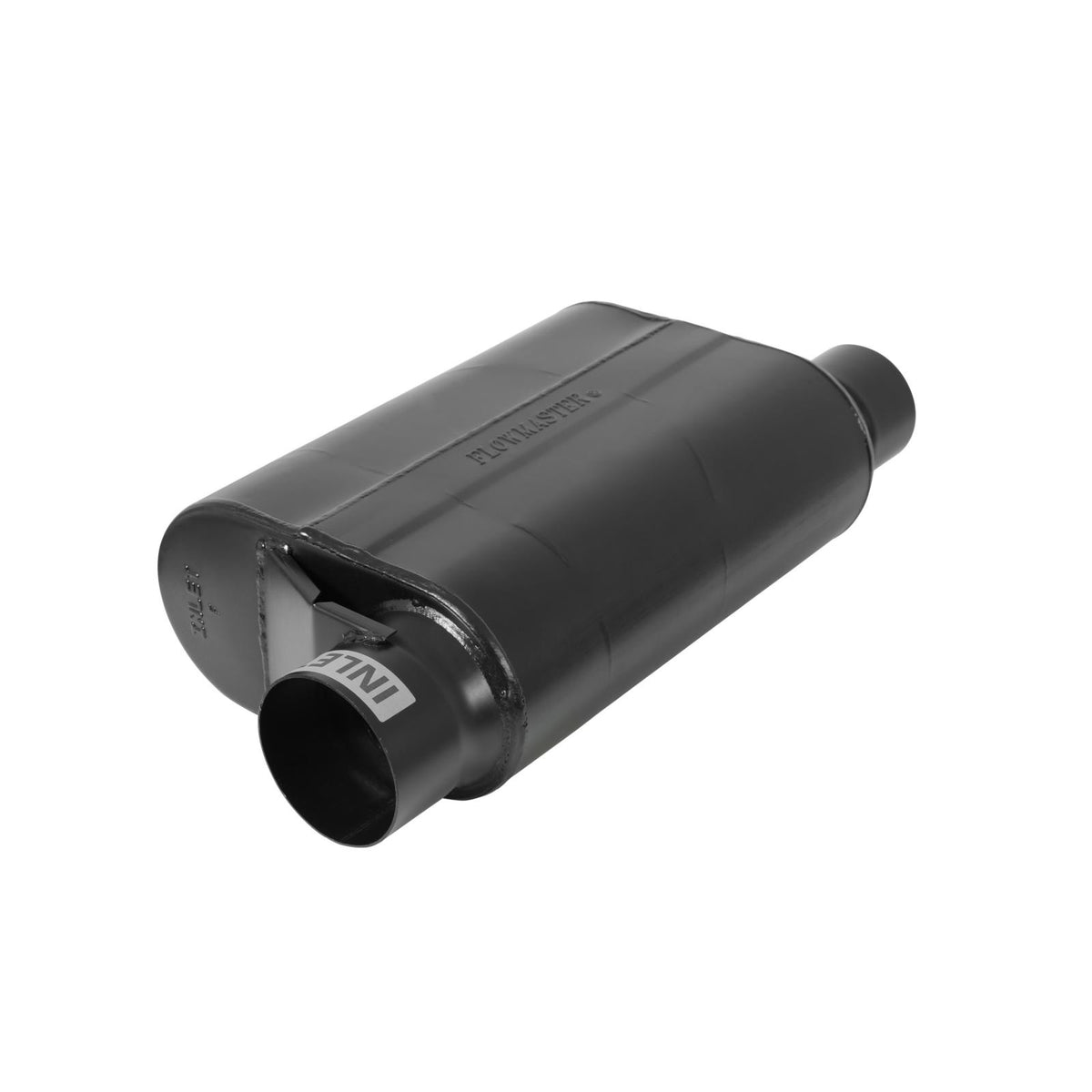 FLOWMASTER Alcohol Race Muffler Alcohol Race Muffler 3.50 Offset In 3.00 Same Side Out Aggressive Sound