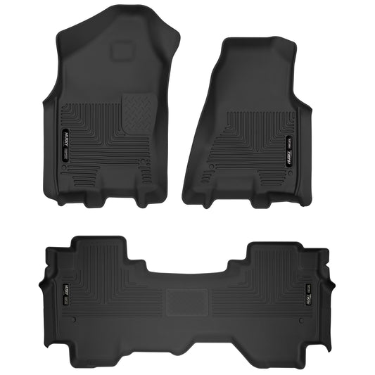 Husky Liners | X-act Contour Front & 2nd Seat Floor Liners For 2019-2024 1500 Extended Cab Husky Liners | 53698