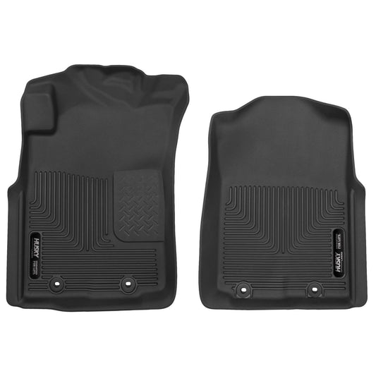 Husky Liners | X-act Contour Front Floor Liners For 2012-2015 Tacoma Husky Liners | 53701, durable black rubber mats.