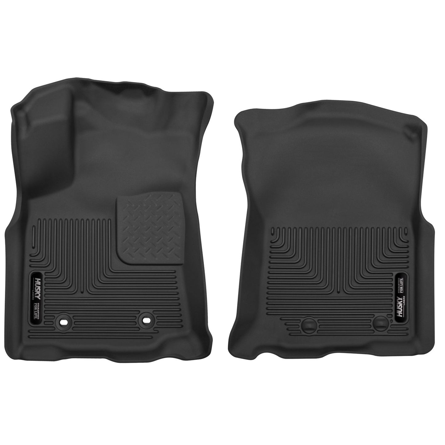 Husky Liners | X-act Contour Front Floor Liners For 2016-2017 Tacoma Husky Liners | 53741 in black rubber design