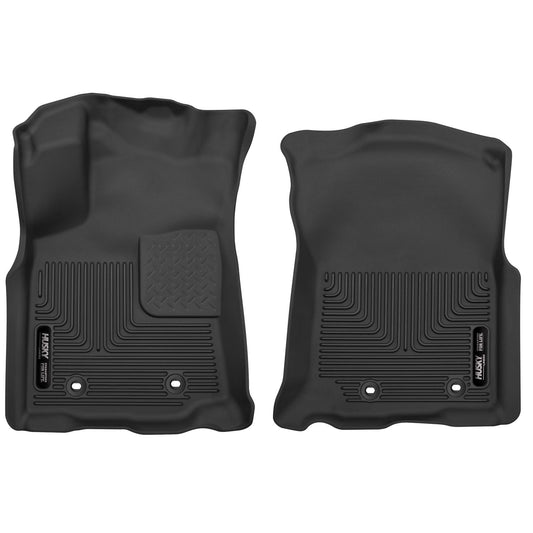 Husky Liners | X-act Contour Front Floor Liners For 2018-2023 Tacoma Husky Liners | 53751 in black rubber design.