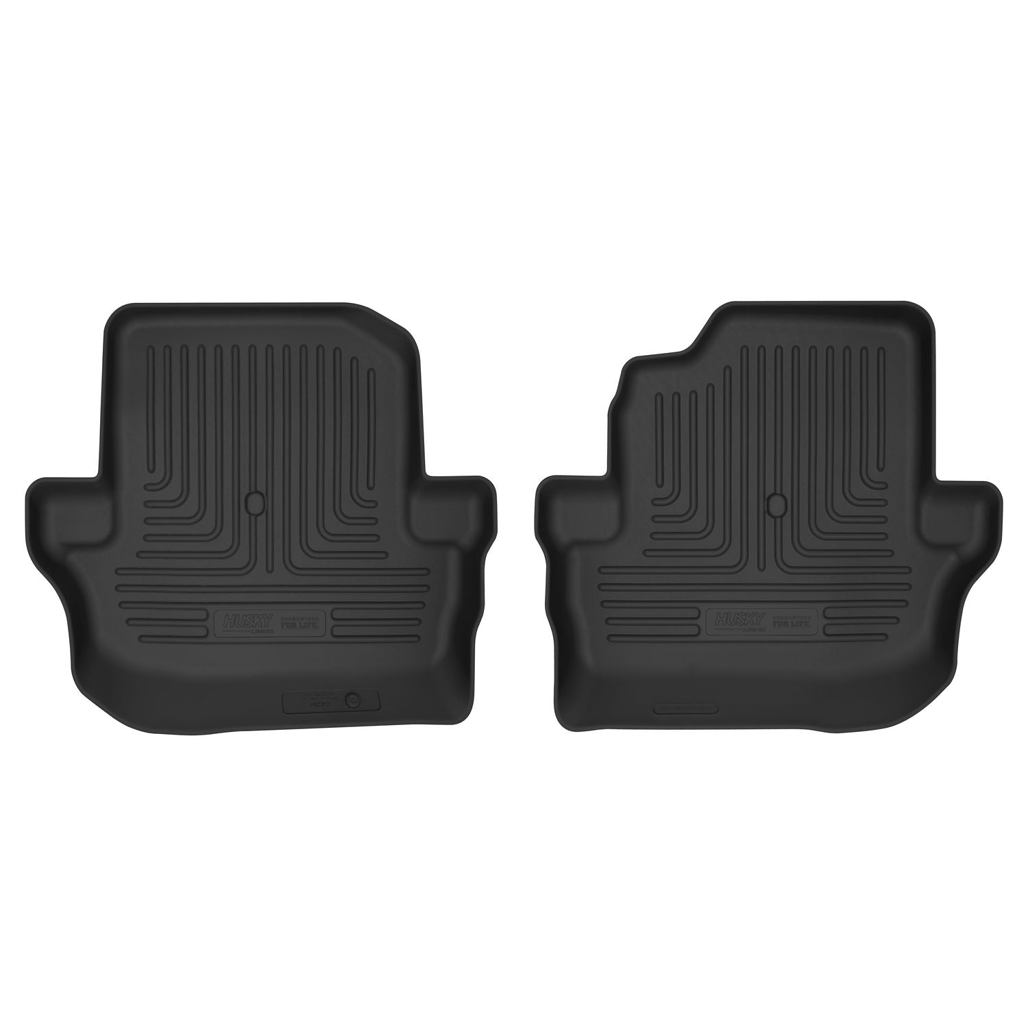 Husky Liners | X-act Contour 2nd Seat Floor Liner For 2018-2023 Jeep Wrangler 2 Door Husky Liners | 54641 in black rubber.
