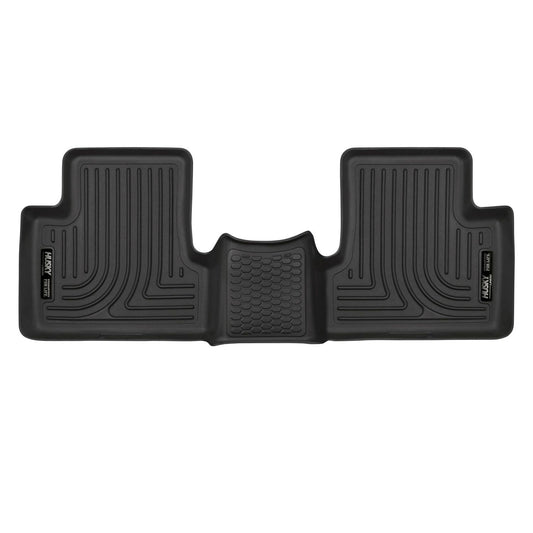 Husky Liners | X-act Contour 2nd Seat Floor Liner For 2015-2023 Jeep Cherokee Husky Liners | 55421 in black rubber design.