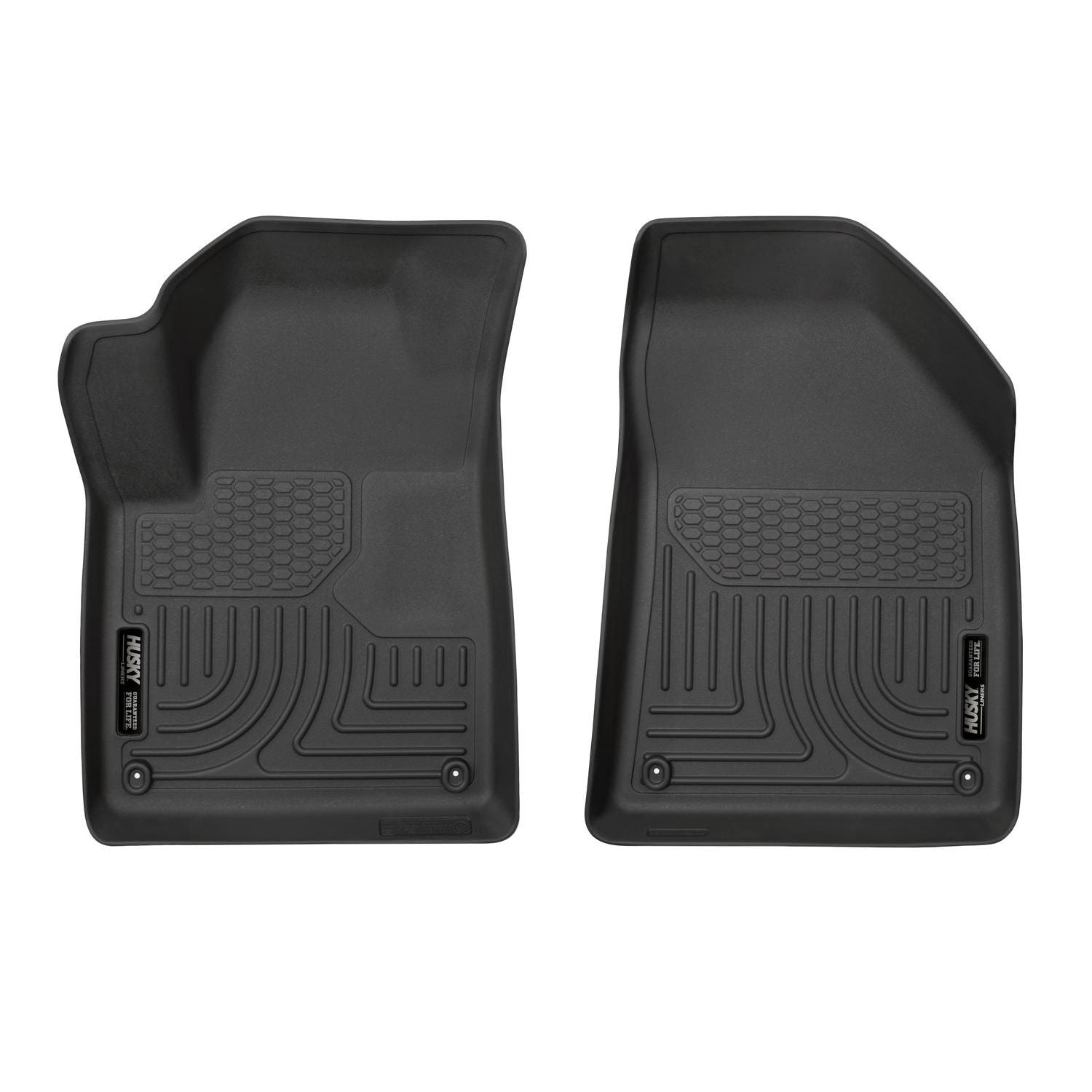 Husky Liners | X-act Contour Front Floor Liners For 2015-2023 Jeep Cherokee Husky Liners | 55431 - Black rubber mats