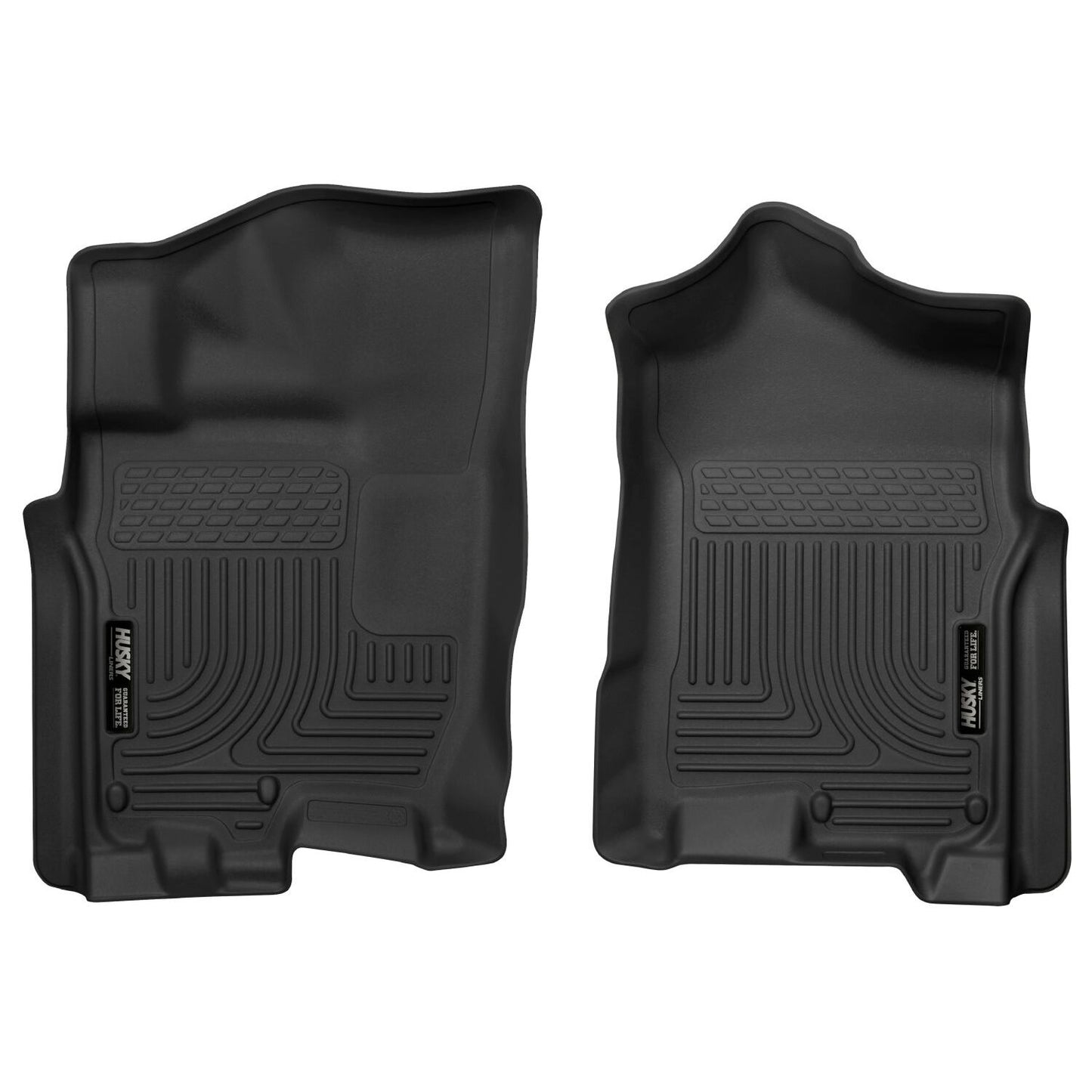 Husky Liners | X-act Contour Front Floor Liners For 2016-2024 TITAN XD Husky Liners | 55451 shown in black design.