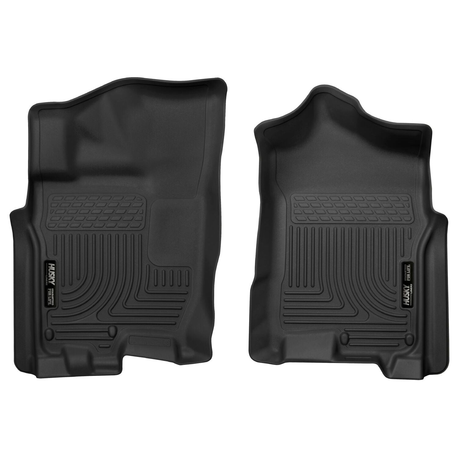Husky Liners | X-act Contour Front Floor Liners For 2016-2024 TITAN XD Husky Liners | 55451 shown in black design.