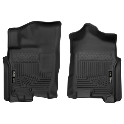 Husky Liners | X-act Contour Front Floor Liners For 2016-2024 TITAN XD Husky Liners | 55451 shown in black design.