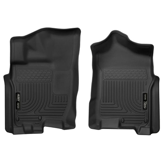 Husky Liners | X-act Contour Front Floor Liners For 2016-2024 TITAN XD Husky Liners | 55451 shown in black design.