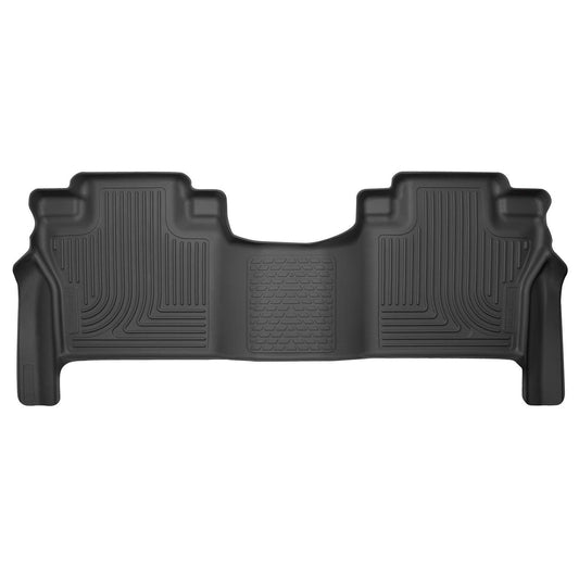 Husky Liners | X-act Contour 2nd Seat Floor Liner For 2016-2024 TITAN XD Husky Liners | 55461 black rubber floor mat