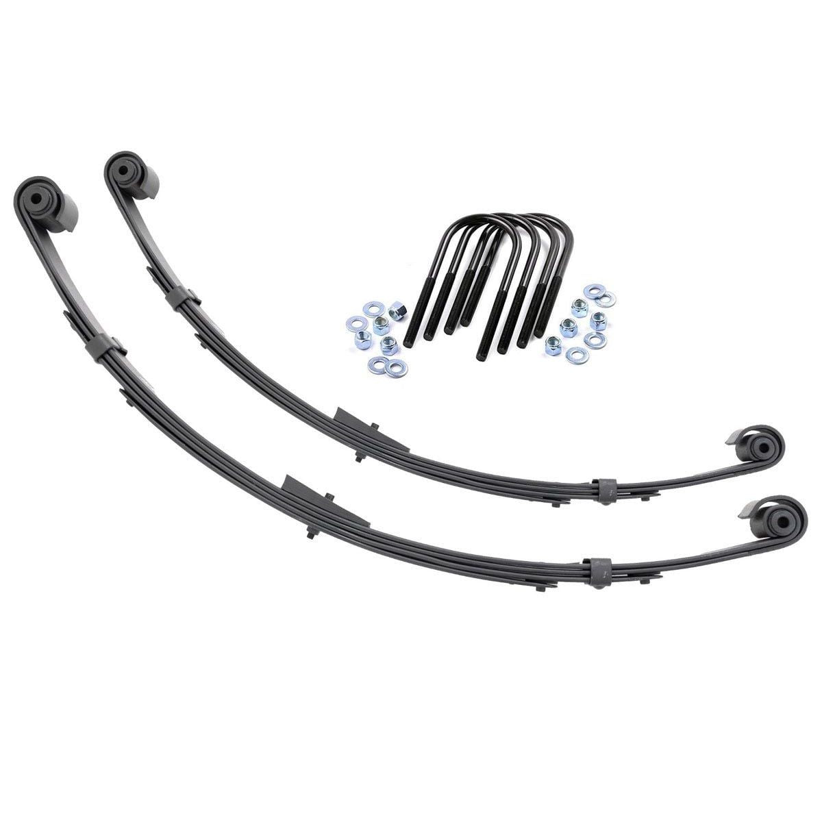 ROUGH COUNTRY Rear Leaf Springs | Military Wrap | 4" Lift| Pair | Jeep Wrangler YJ (87-95) | 8064Kit