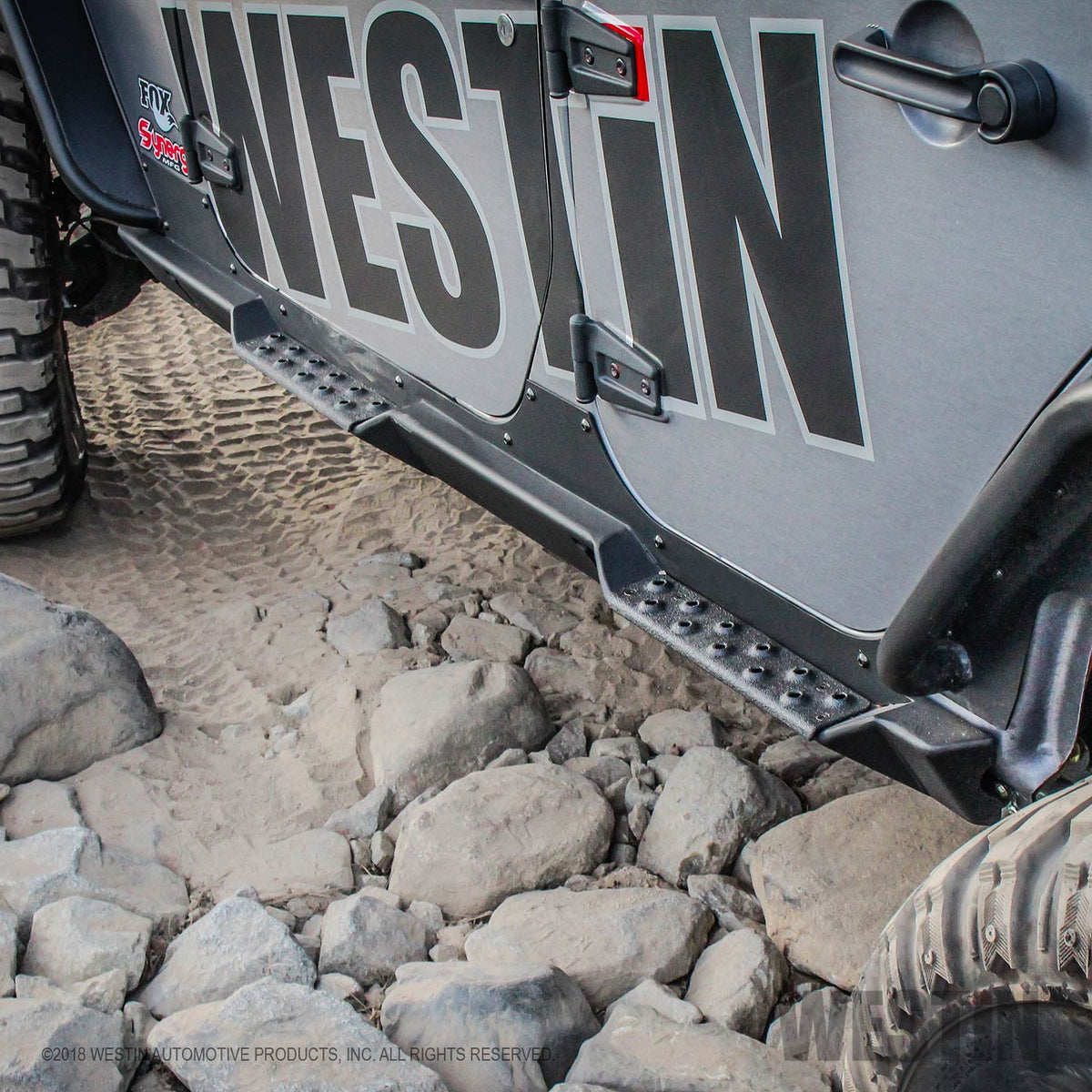 Westin Rock Slider Steps 2007-2018 Jeep Wrangler JK 4dr