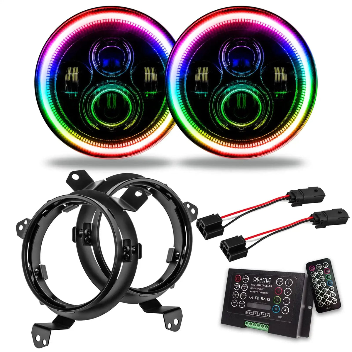 ORACLE Lighting | 7-inch LED Headlight Kits | Wrangler JL / Gladiator JT | Select Kit Options