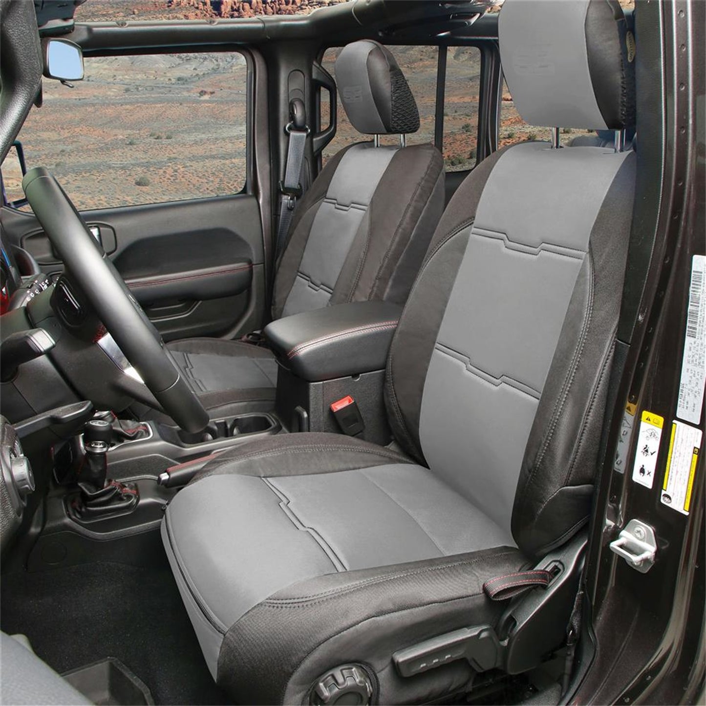 SMITTYBILT | Neoprene Seat Cover Set Front/Rear Charcoal Gen 2 2018-2020 Jeep Wrangler JL 3.6L 4 Door Only Smittybilt |577122