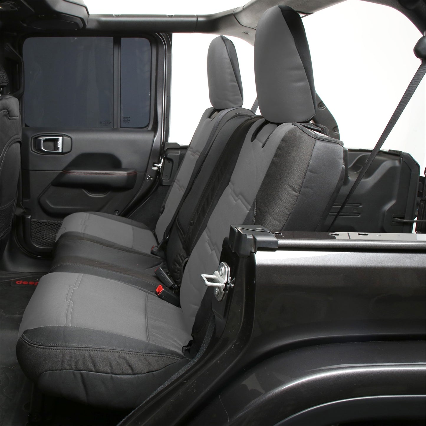 SMITTYBILT | Neoprene Seat Cover Set Front/Rear Charcoal Gen 2 2018-2020 Jeep Wrangler JL 3.6L 4 Door Only Smittybilt |577122