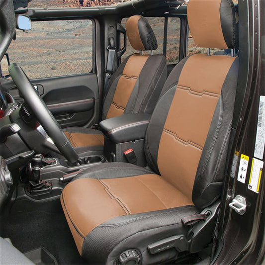 SMITTYBILT | Neoprene Seat Cover Set Front/Rear Tan Gen 2 2018-2020 Jeep Wrangler JL 3.6L 4 Door Only Smittybilt |577125