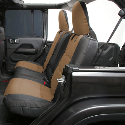 SMITTYBILT | Neoprene Seat Cover Set Front/Rear Tan Gen 2 2018-2020 Jeep Wrangler JL 3.6L 4 Door Only Smittybilt |577125
