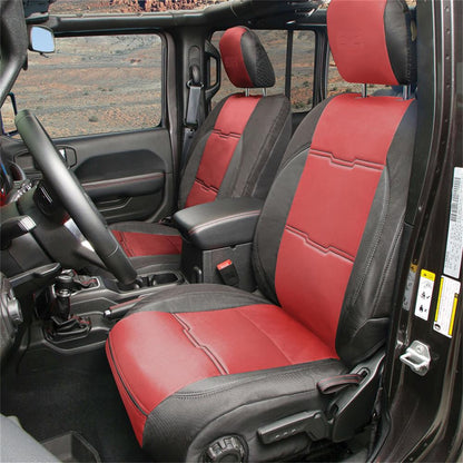 SMITTYBILT | Neoprene Seat Cover Set Front/Rear Red Gen 2 2018-2020 Jeep Wrangler JL 3.6L 4 Door Only Smittybilt |577130