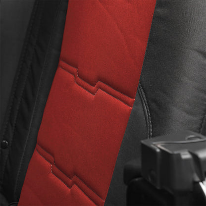 SMITTYBILT | Neoprene Seat Cover Set Front/Rear Red Gen 2 2018-2020 Jeep Wrangler JL 3.6L 4 Door Only Smittybilt |577130