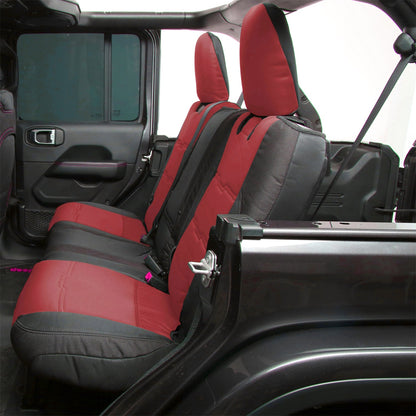 SMITTYBILT | Neoprene Seat Cover Set Front/Rear Red Gen 2 2018-2020 Jeep Wrangler JL 3.6L 4 Door Only Smittybilt |577130
