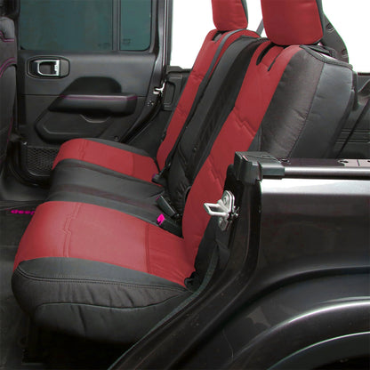 SMITTYBILT | Gen2 Neoprene Front and Rear Seat Cover Kit Red/Black 2020-2023 Jeep Gladiator Smittybilt |578130