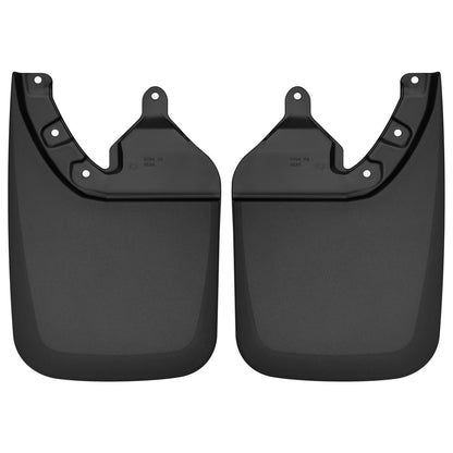 Husky Liners | Custom Mud Guards Rear Mud Guards For 2016-2023 Tacoma Husky Liners | 57941 in black thermoplastic construction.