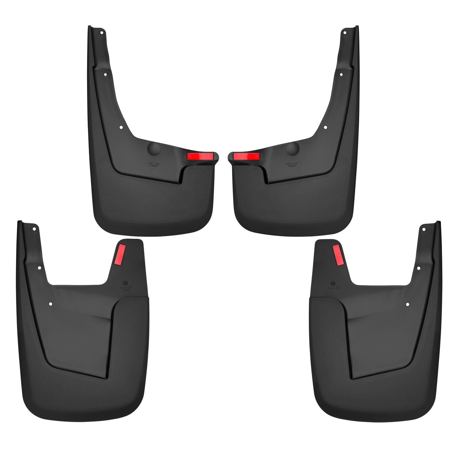 Husky Liners | Custom Mud Guards Front and Rear Mud Guard Set For 2019-2025 1500 Husky Liners | 58146 displayed on a white background.