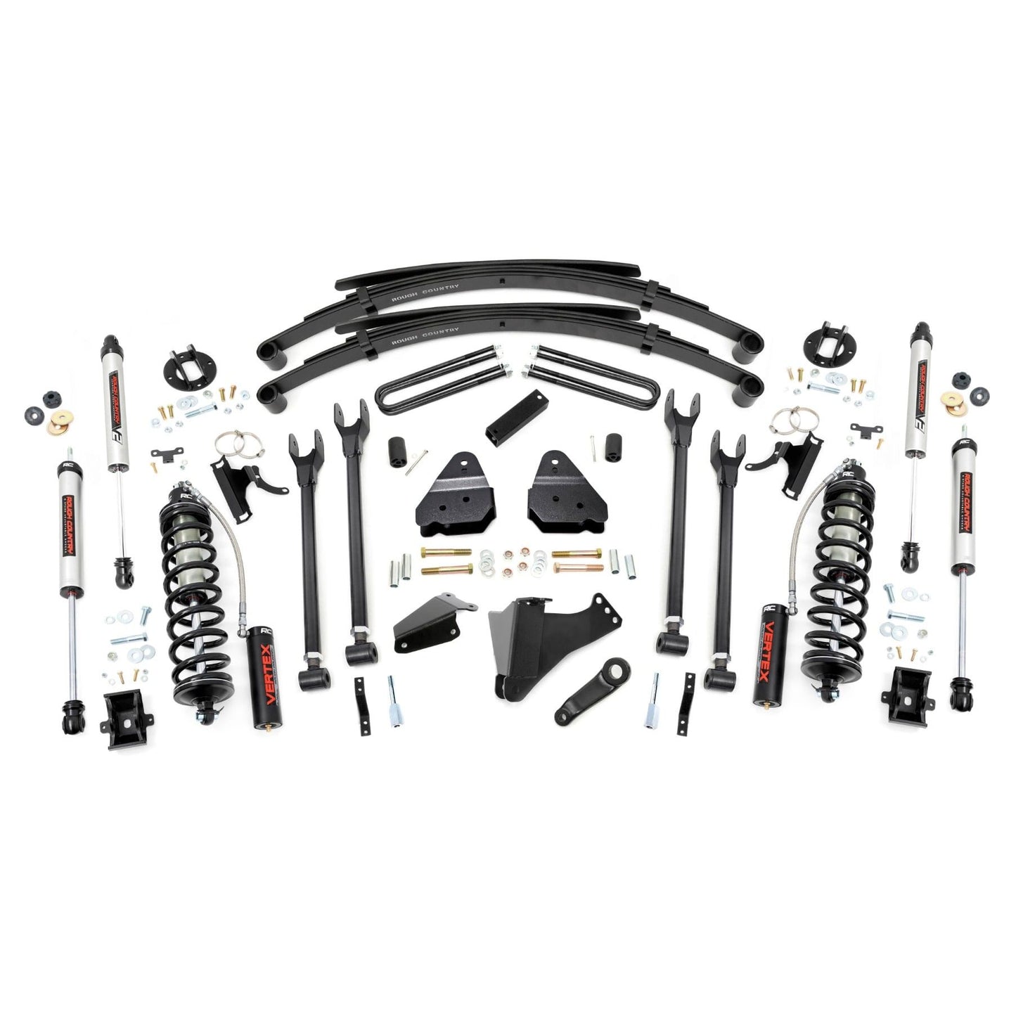 ROUGH COUNTRY | 6 Inch Lift Kit  Diesel  4 Link  RR Spring  C/O V2  Ford F-250/F-350 Super Duty (05-07) | 58258