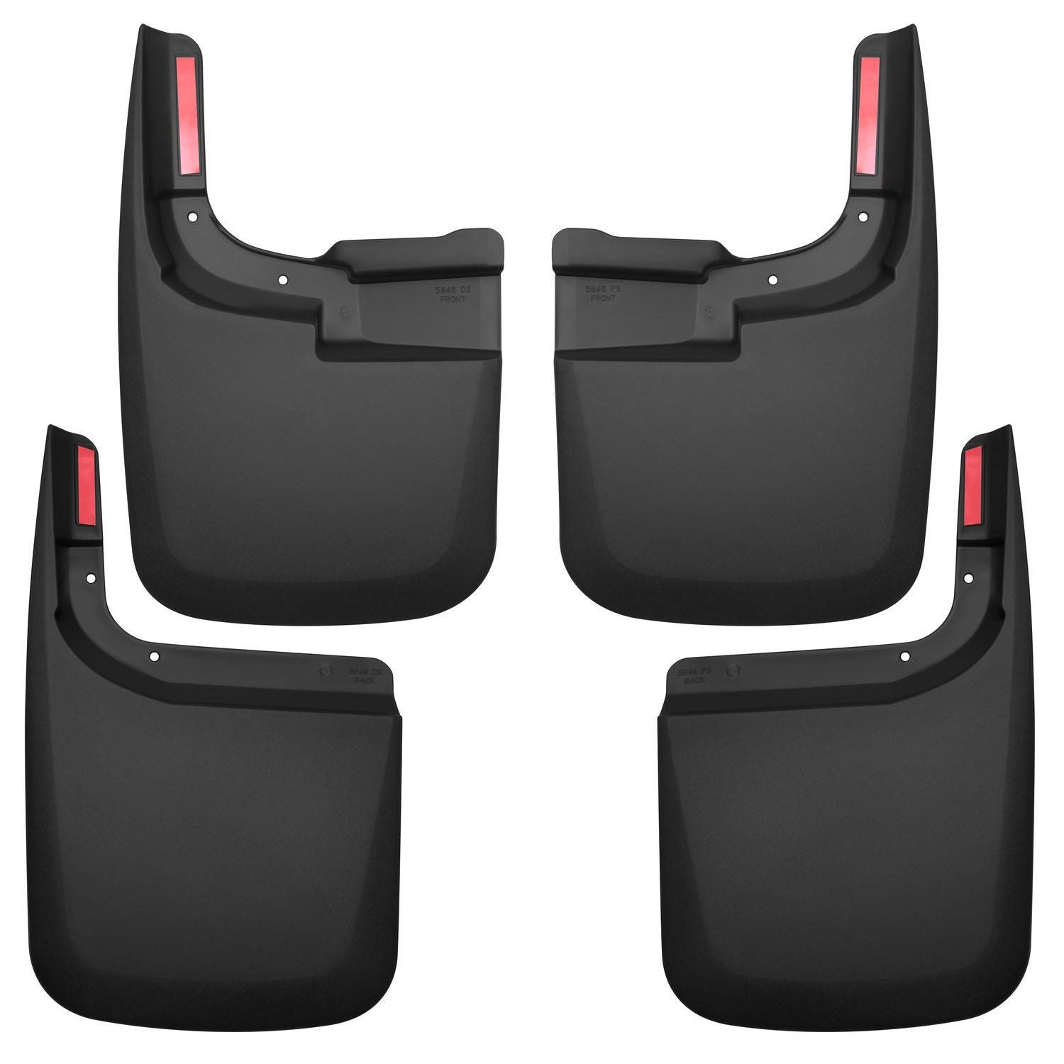 Husky Liners | Custom Mud Guards Front and Rear Mud Guard Set For 2017-2024 F-250/F-350 Super Duty Husky Liners | 58466