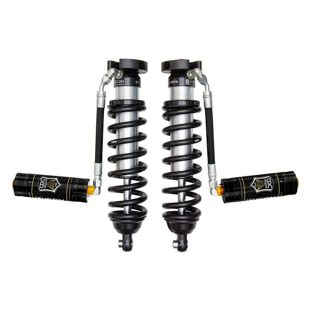 ICON VEHICLE DYNAMICS | 1996-2004 Toyota Tacoma 0-3 Inch Lift Front V.S. 2.5 Series Coilover Kit Extended Travel Remote Reservoir W/ CDCV 700 Lbs/In Spring Rate Icon Vehicle Dynamics | 58715C-700