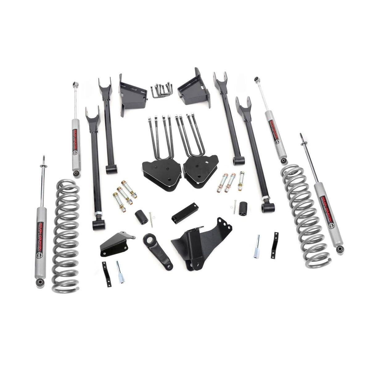 ROUGH COUNTRY 8 Inch Lift Kit | 4 Link | RR Blocks | Ford F-250/F-350 Super Duty 4WD (05-07) | 591.2