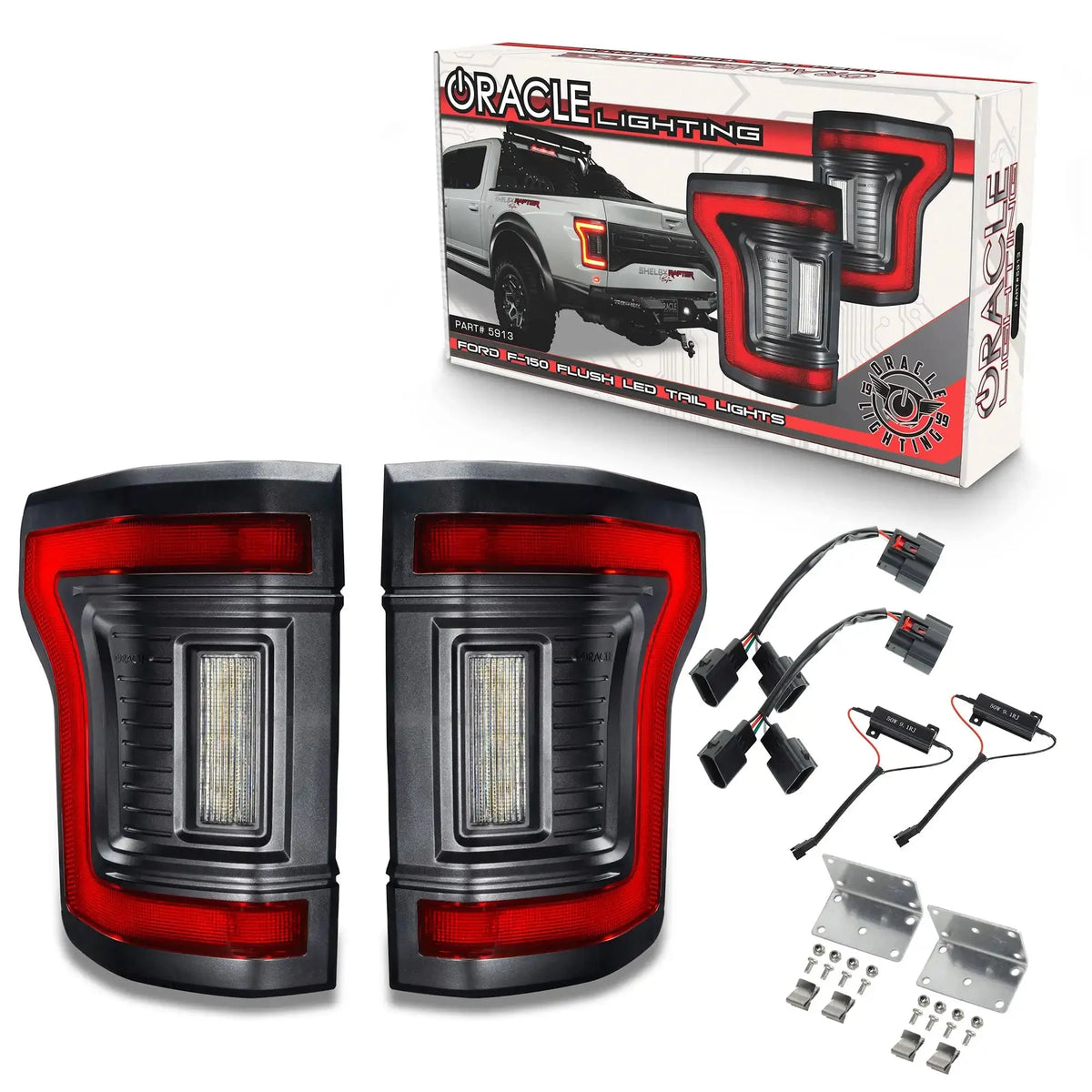 ORACLE Lighting | Flush Mount LED Tail Lights | Ford F-150 2015–2020 | 5913-504, 5913-504-T
