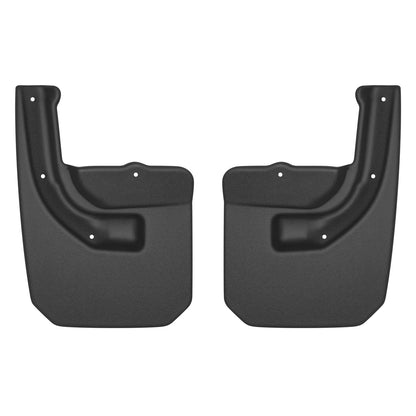 Husky Liners | Custom Mud Guards Rear Mud Guards For 2018-2023 Jeep Wrangler Husky Liners | 59151, black thermoplastic design.