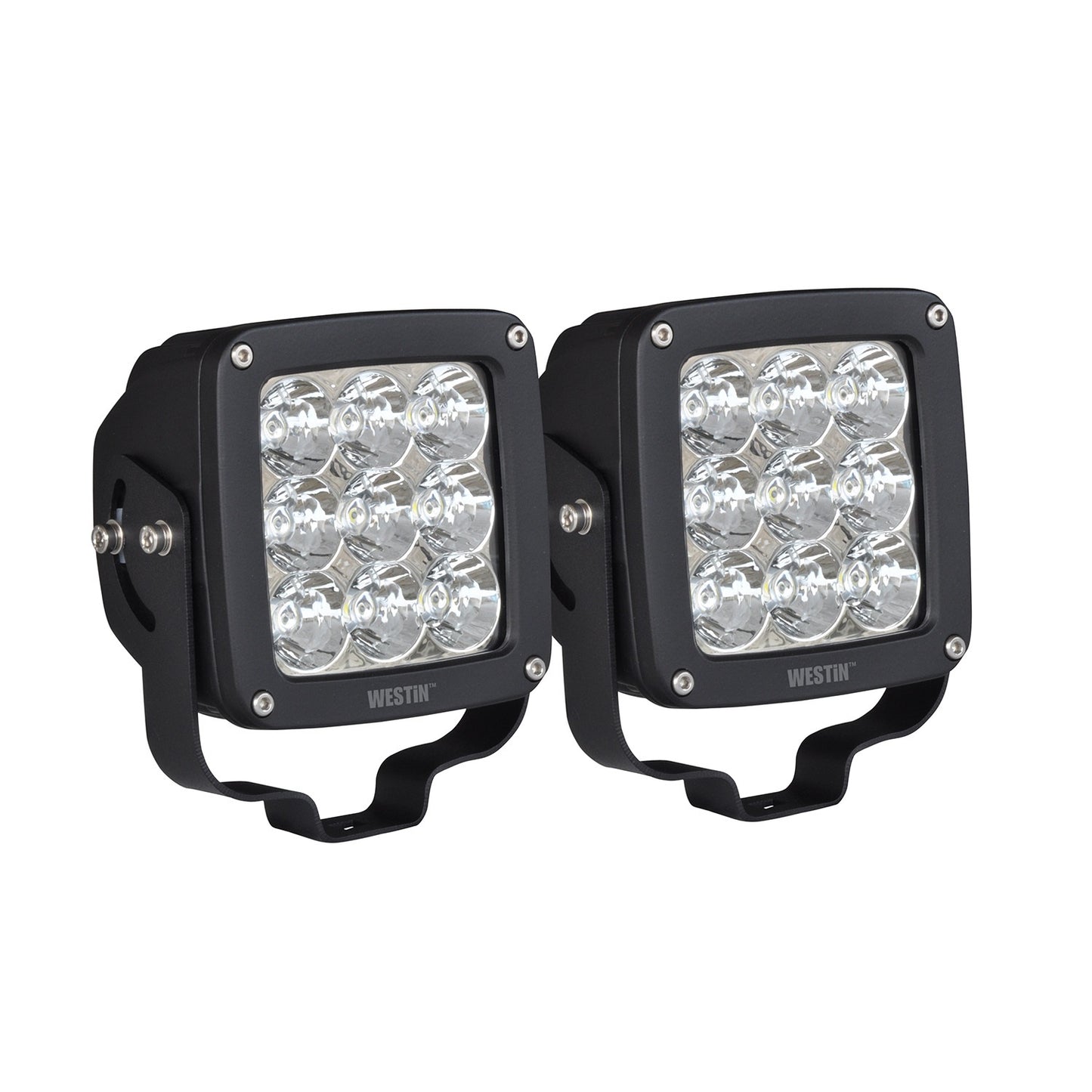 WESTIN AUTOMOTIVE | Axis LED Auxiliary Light  All  LED Auxiliary Light 4.5" x 4.5" Square Spot w/3W Osram (Set-2 | 09-12219A-PR