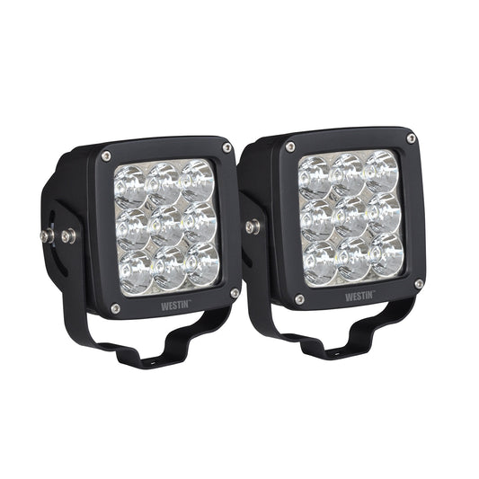 WESTIN AUTOMOTIVE | Axis LED Auxiliary Light  All  LED Auxiliary Light 4.5" x 4.5" Square Spot w/3W Osram (Set-2 | 09-12219A-PR