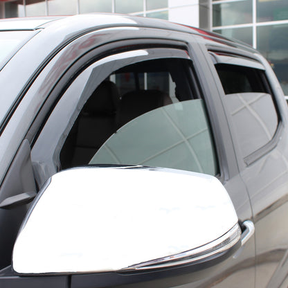 Westin In Channel Wind Deflector 4pc 2016-2023 Toyota Tacoma Double Cab Smoke