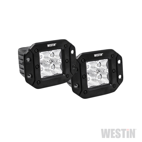 WESTIN AUTOMOTIVE | FM4Q Flush Mount LED  All  FM4Q 3W Osram w/mounting hardware & pigtail connectors (Set-2)  Blk | 09-1218FM4
