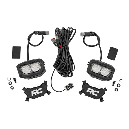 ROUGH COUNTRY | 5 Inch Light Pods  White/Amber DRL  Flood  Pair | 70118