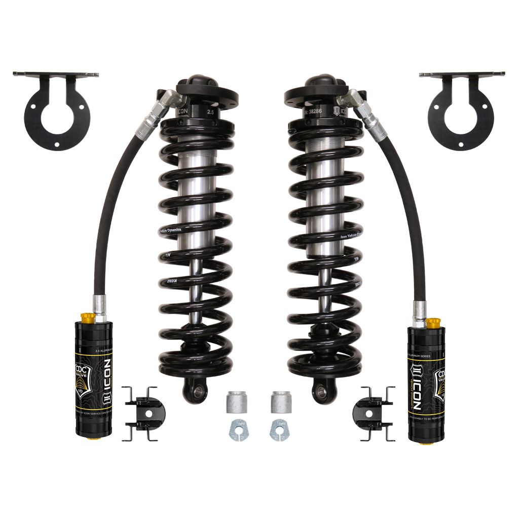 ICON VEHICLE DYNAMICS | 2005-2023 Ford F-250/F-350 Super Duty 4WD 2.5-3 Inch Lift V.S. 2.5 Series Coilover Conversion Kit Remote Reservoir W/ CDCV W/ Caster Cams Icon Vehicle Dynamics | 61720C