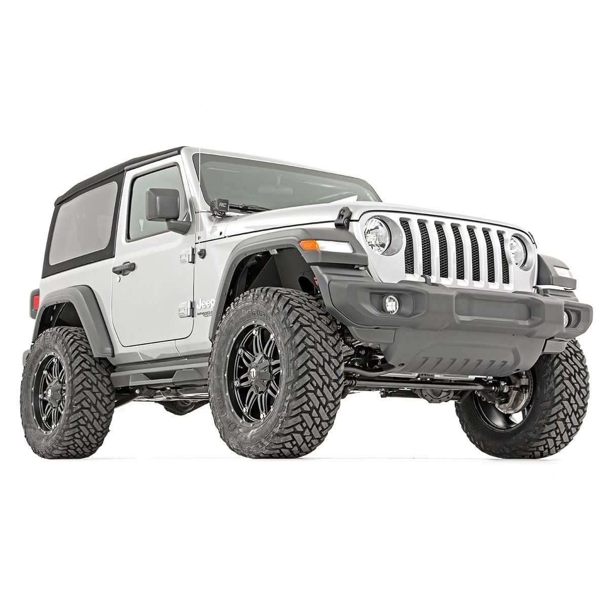 ROUGH COUNTRY | 3.5 Inch Lift Kit  Adj LCA  FR D/S  M1  Jeep Wrangler JL Rubicon (18-23) | 90940