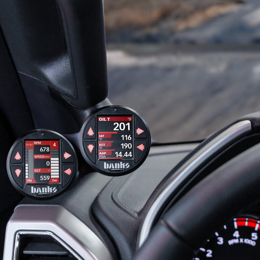 BANKS POWER | iDash Stealth Pod Mounts For 15-20 F-150, 17-22 Ford Super Duty Dual Pod | 63368